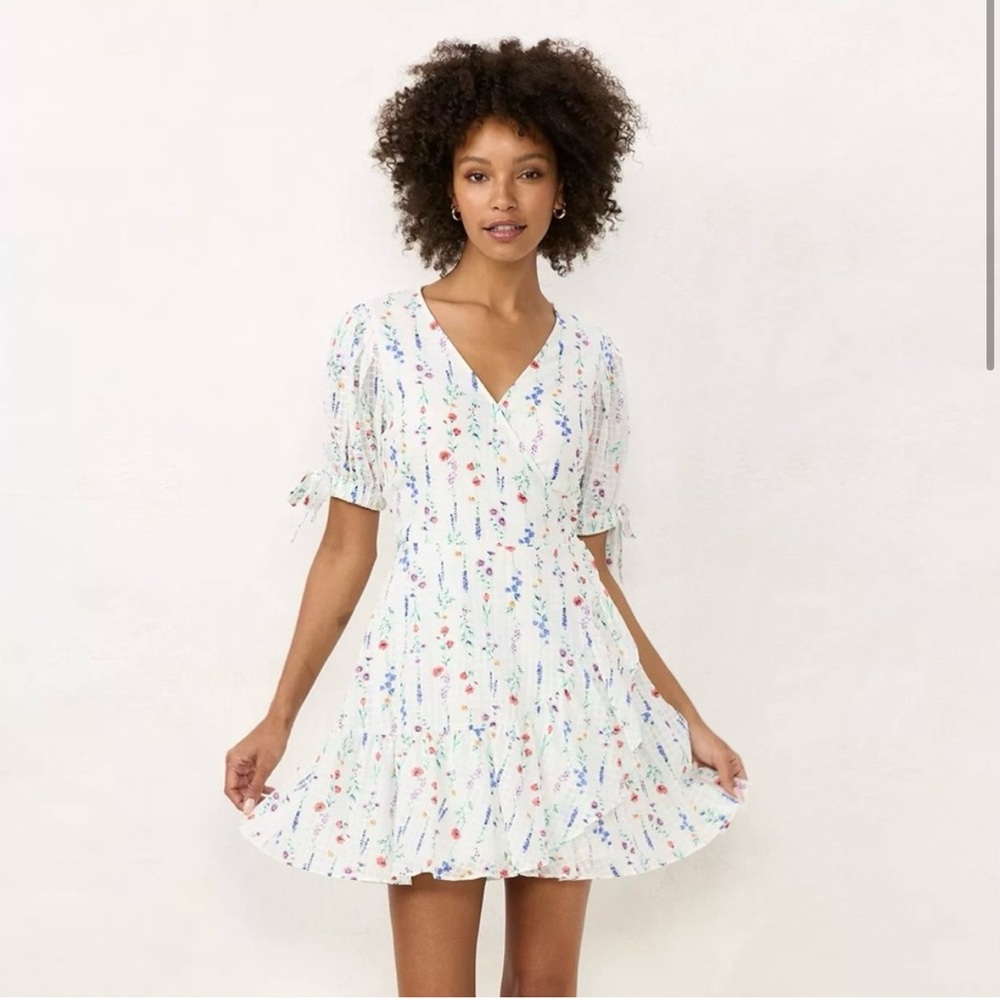 LC Lauren Conrad Mini Wrap Dress